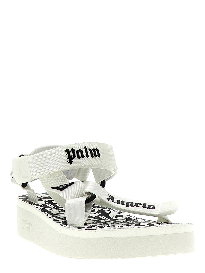 Bicolor Polyester Flat Sandals
