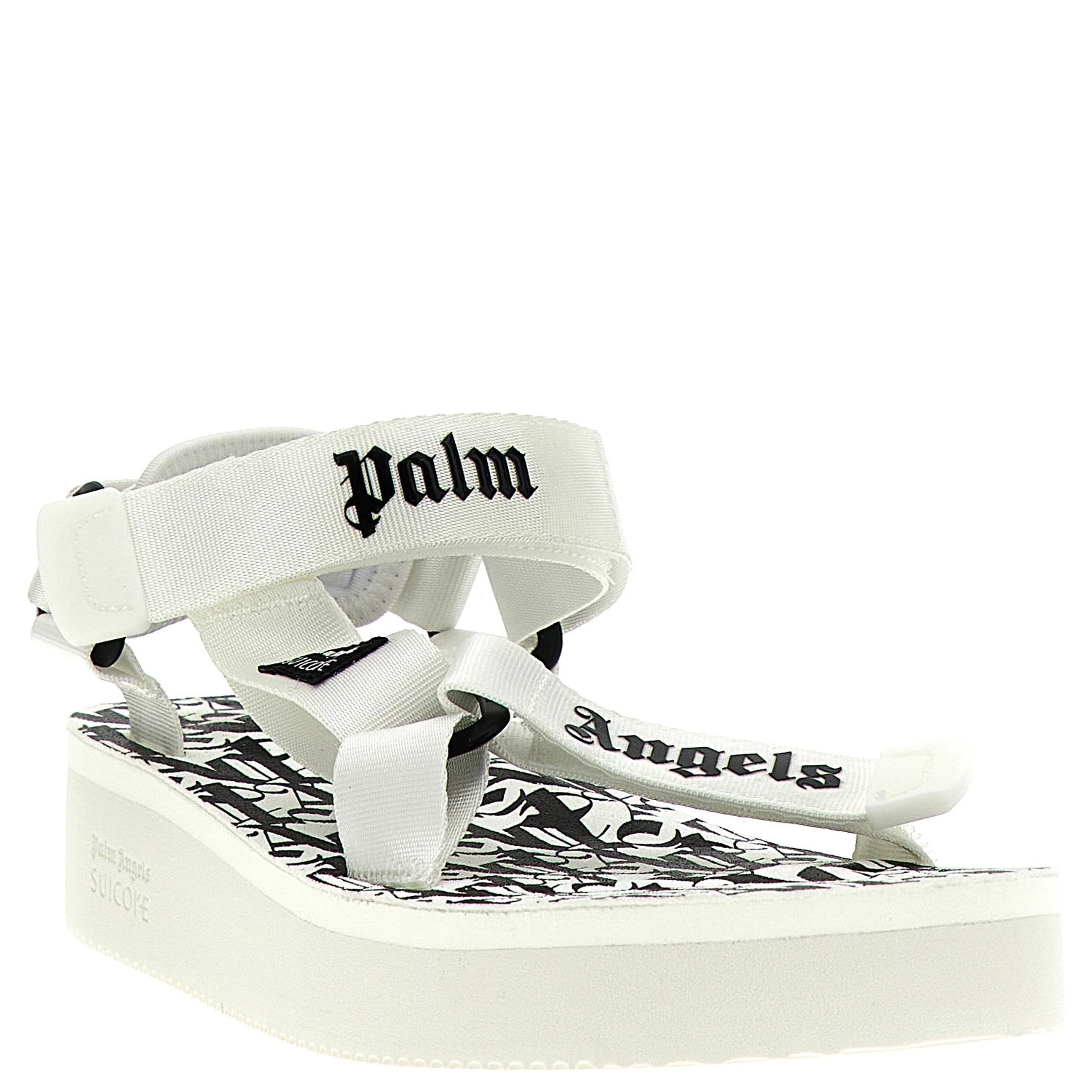 Bicolor Polyester Flat Sandals