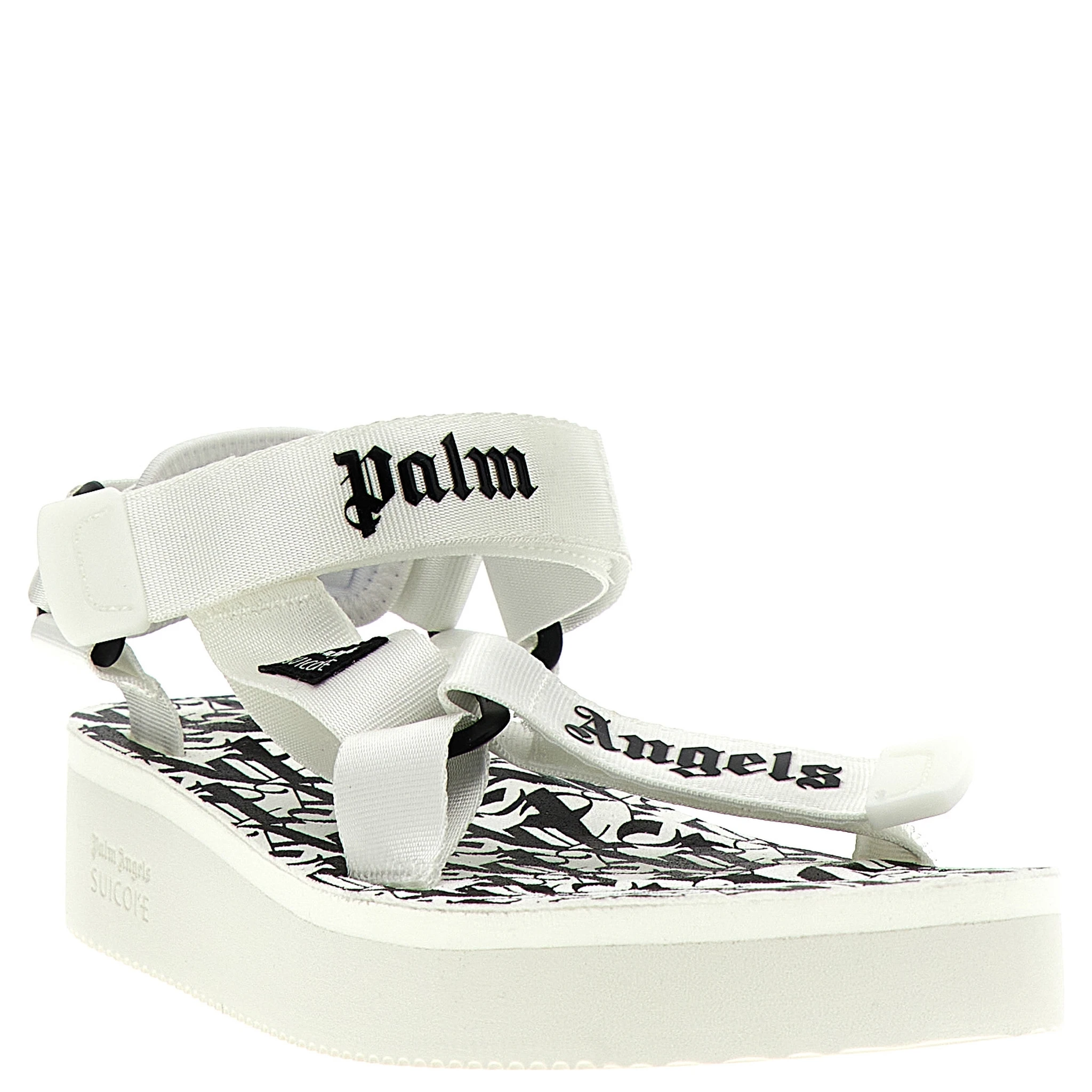 Bicolor Polyester Flat Sandals