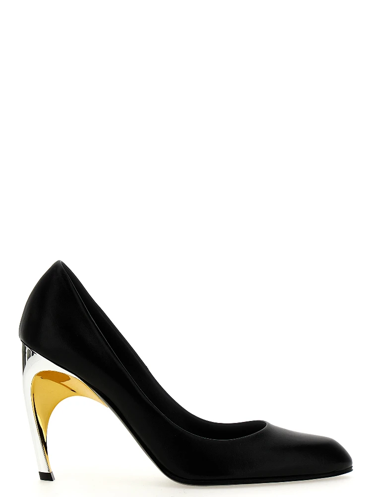 Black Lambskin High Heel Pumps