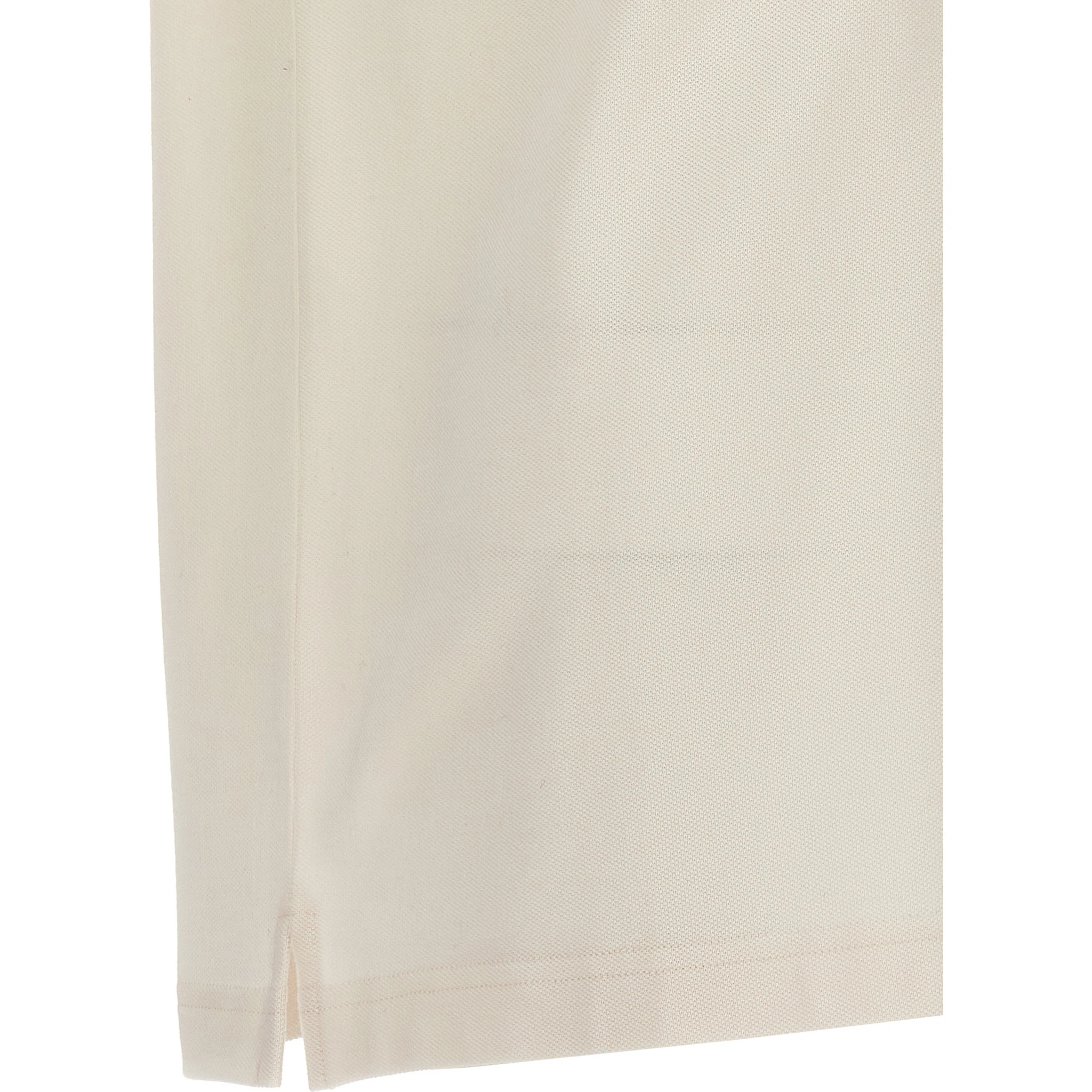 White Polyester Polo Shirt
