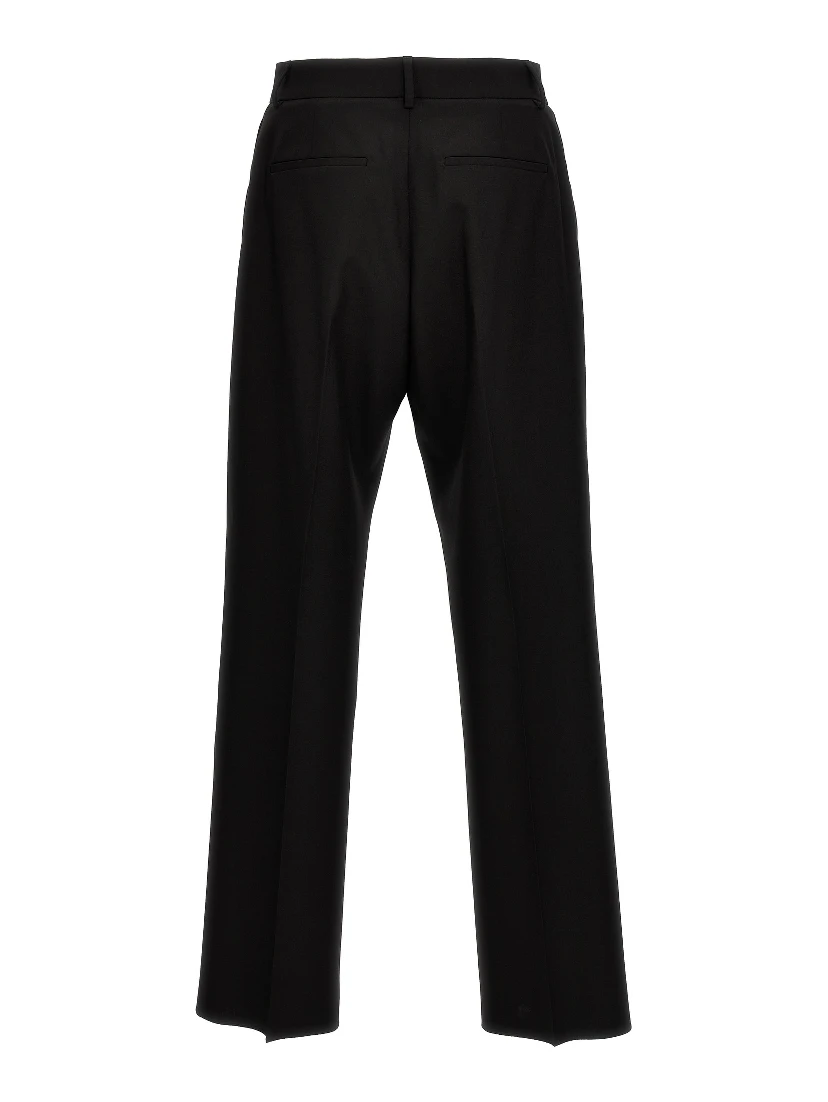 Black Virgin Wool Dress Pants