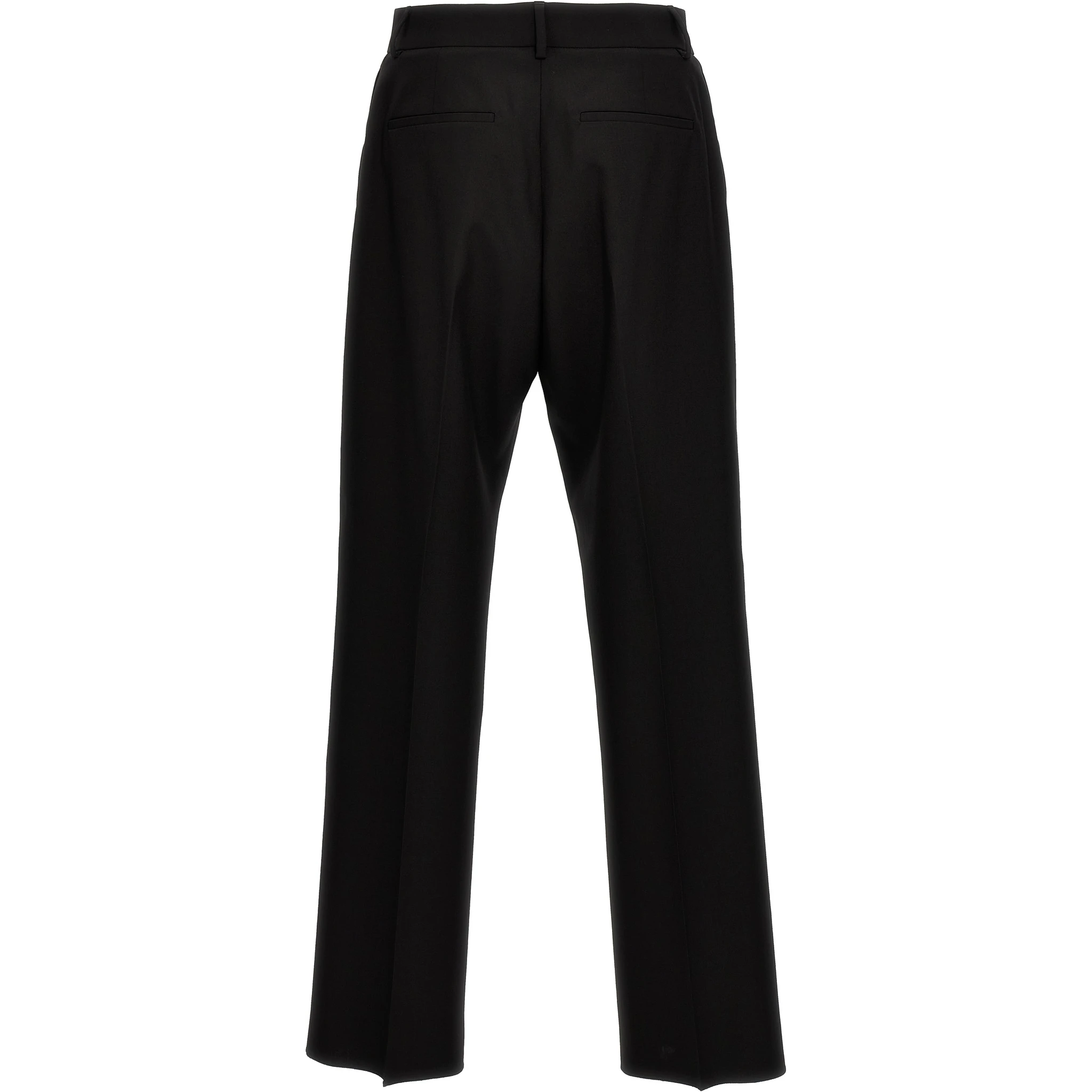 Black Virgin Wool Dress Pants