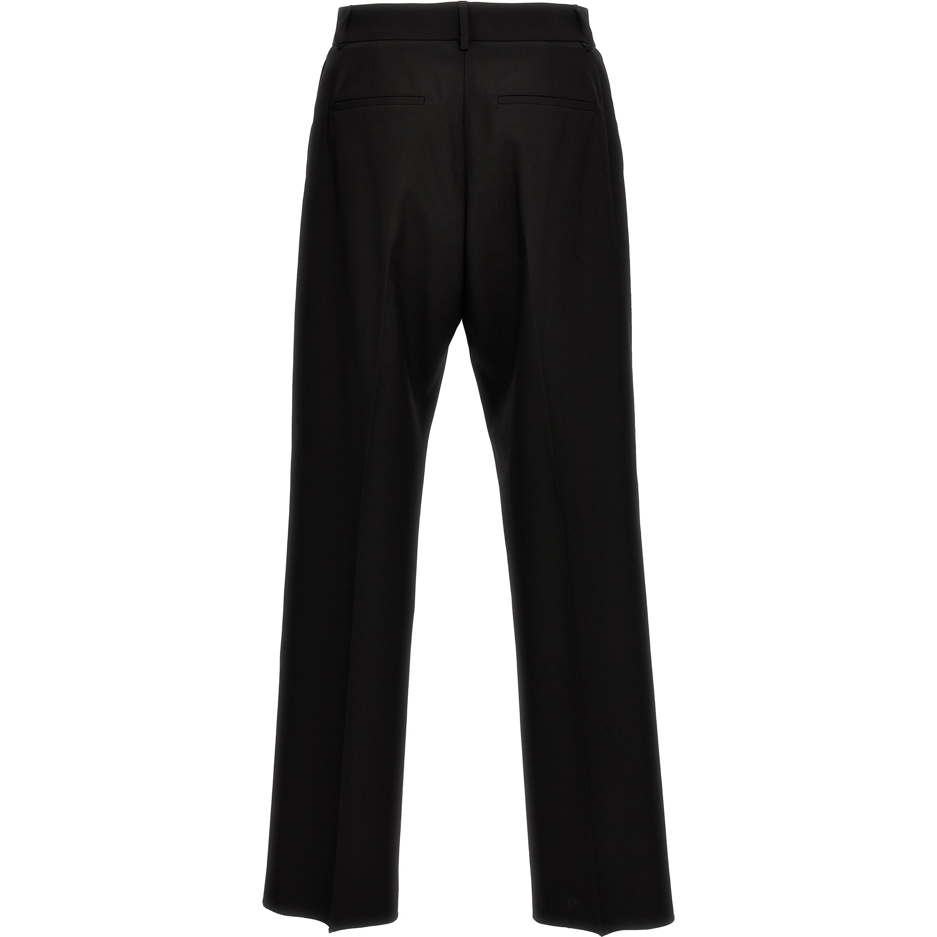 Black Virgin Wool Dress Pants