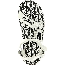 Bicolor Polyester Flat Sandals