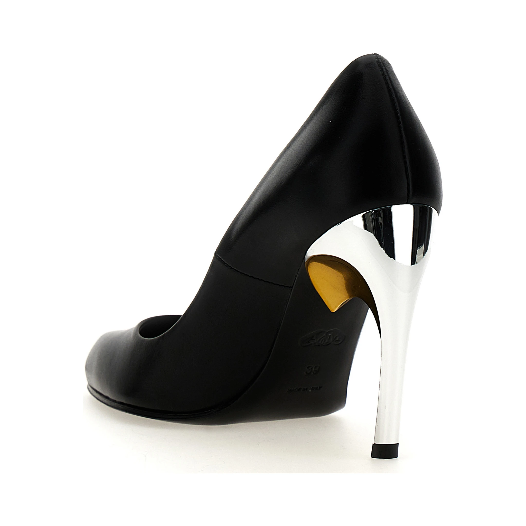 Black Lambskin High Heel Pumps