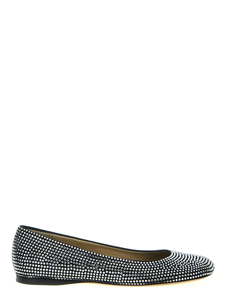 Black Goatskin Ballet Flats