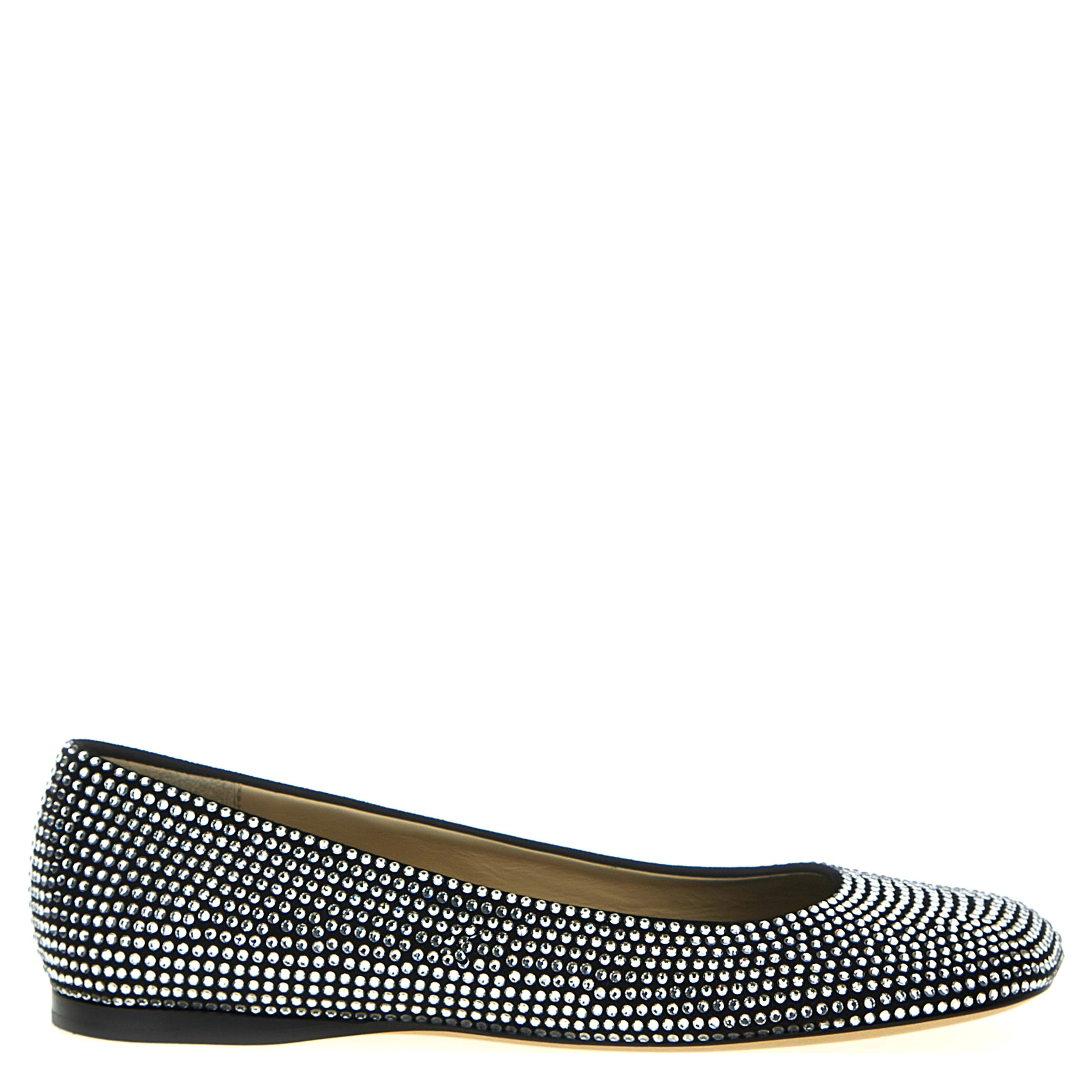 Black Goatskin Ballet Flats