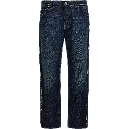 Blue Cotton Skinny Jeans