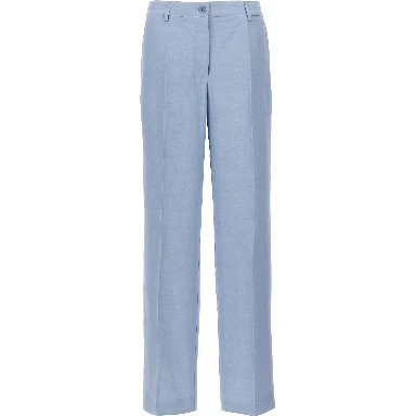 Blue Viscose Casual Pants