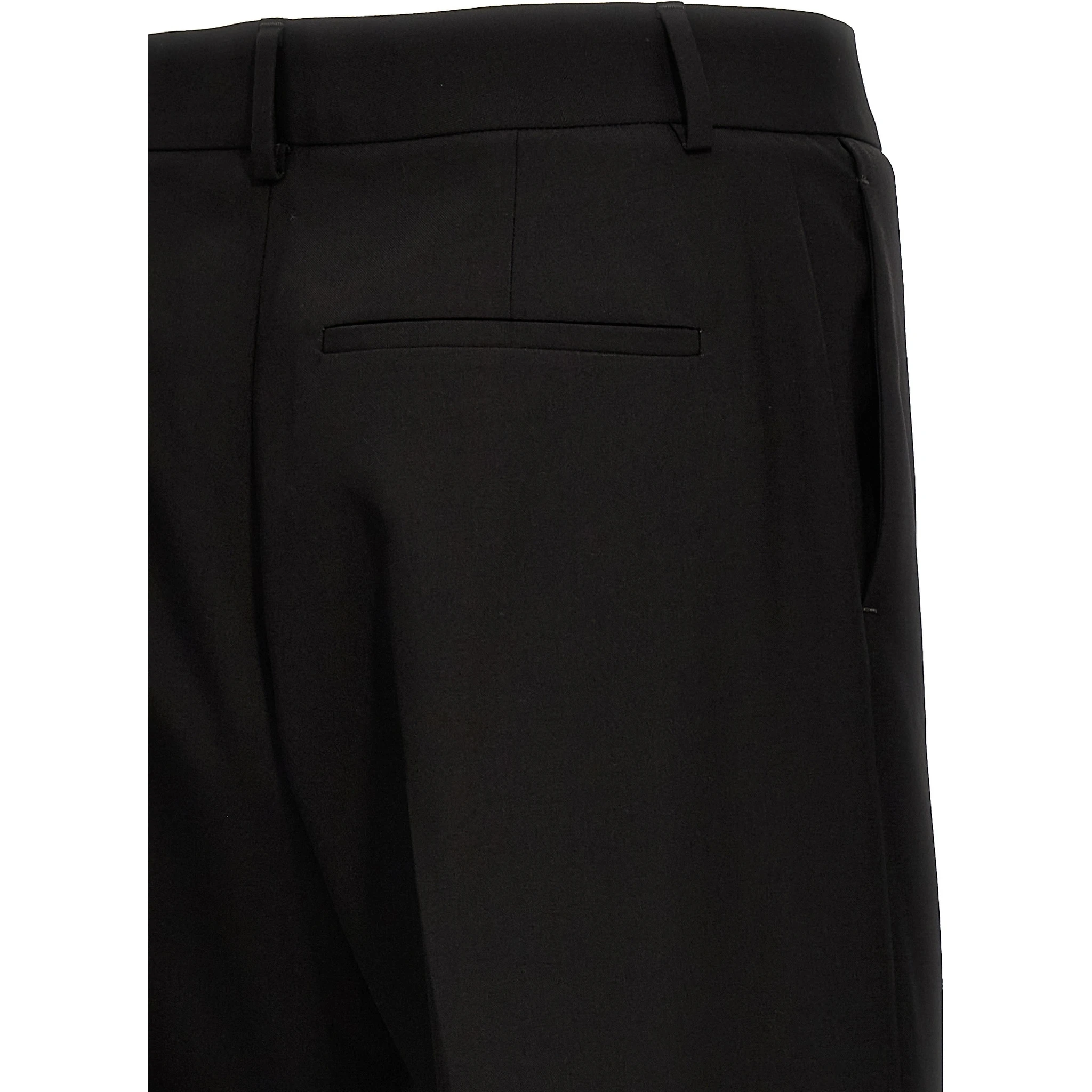 Black Virgin Wool Dress Pants