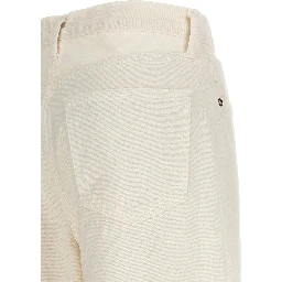 White Cotton High-Waisted Jean