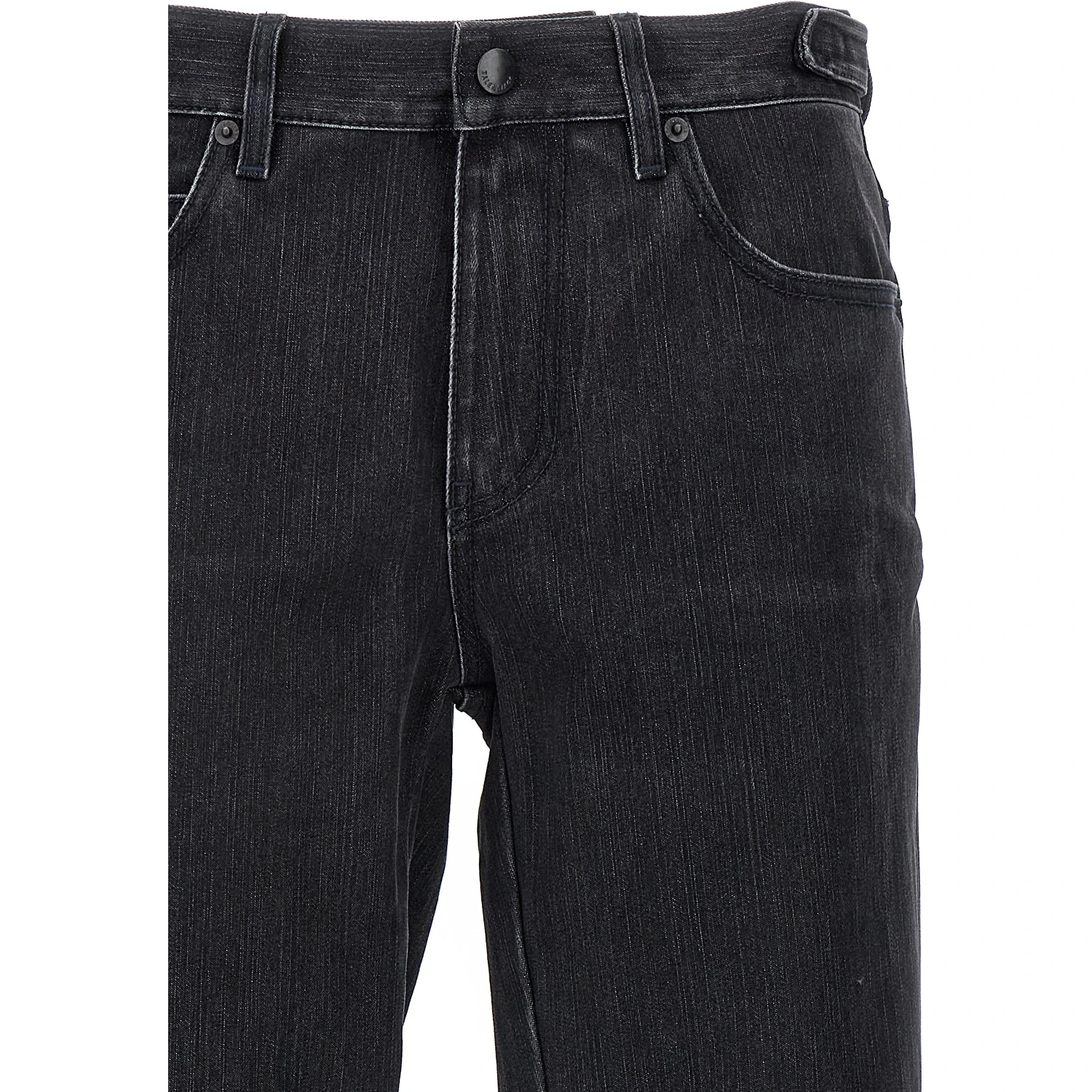 Black Cotton Flared Jeans