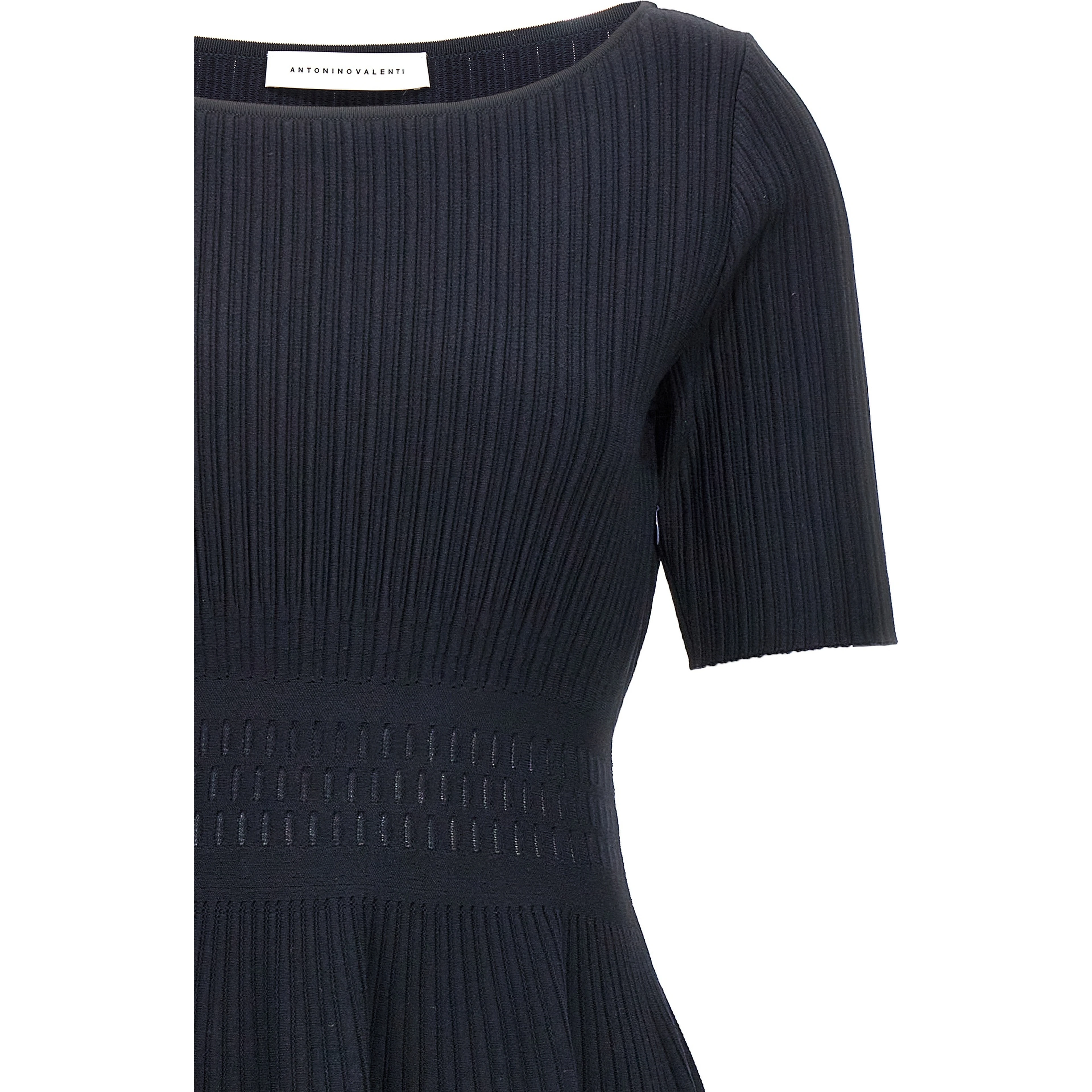 Blue Viscose Midi Dress