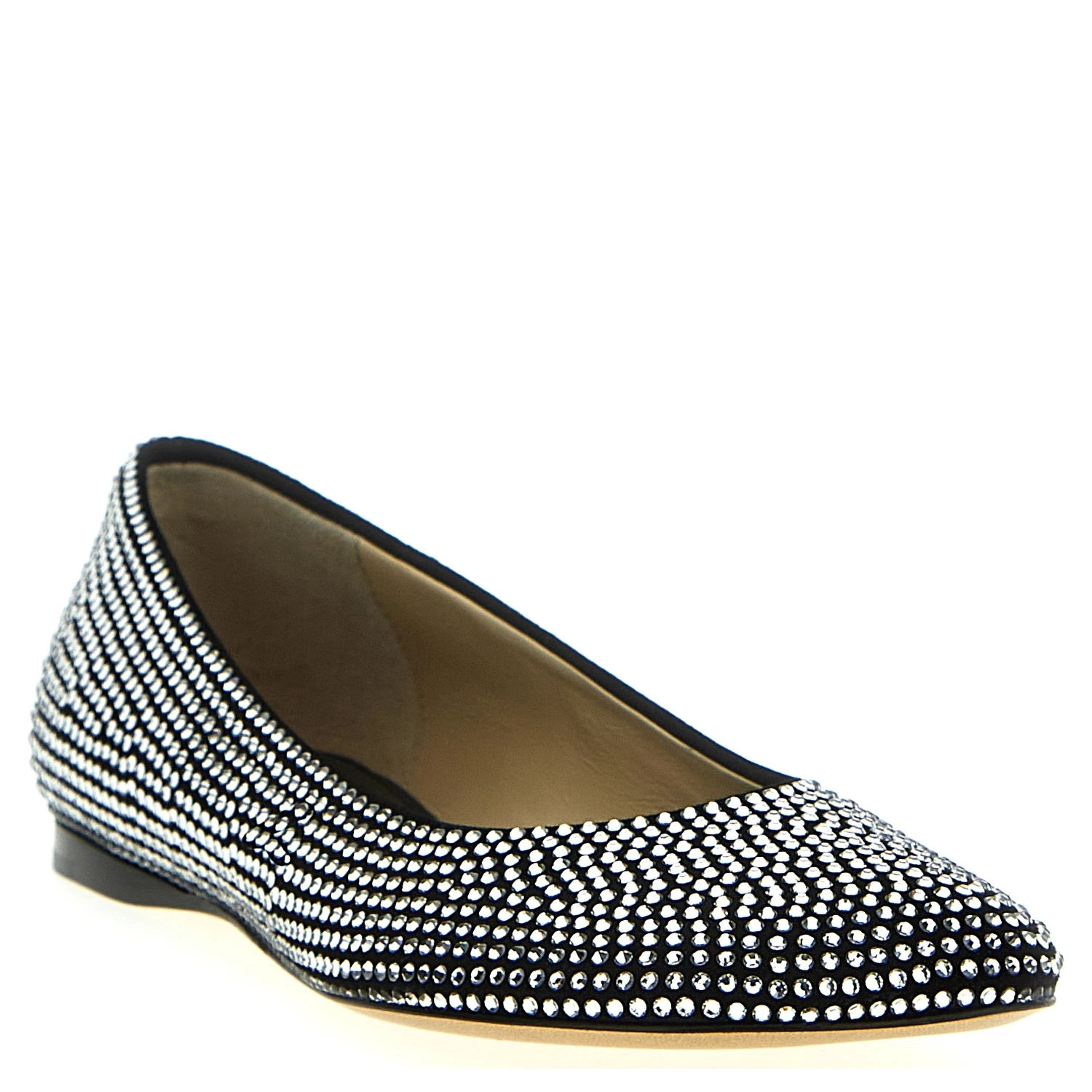 Black Goatskin Ballet Flats
