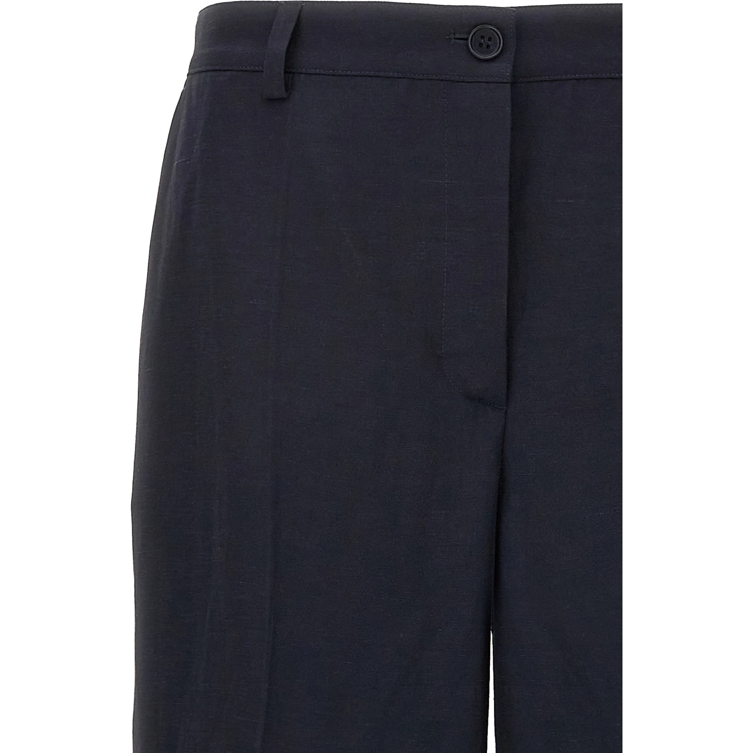 Blue Viscose Casual Pants