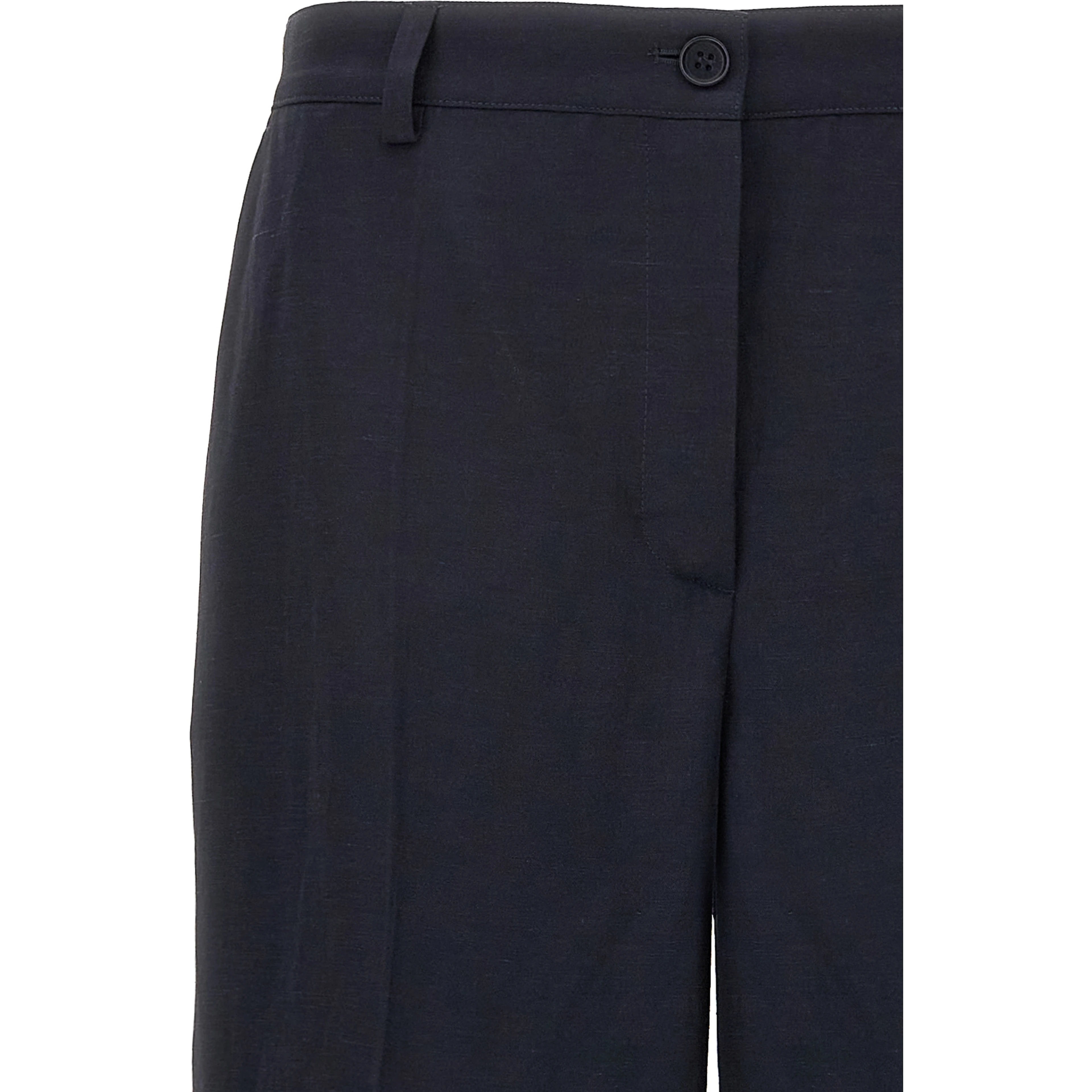 Blue Viscose Casual Pants