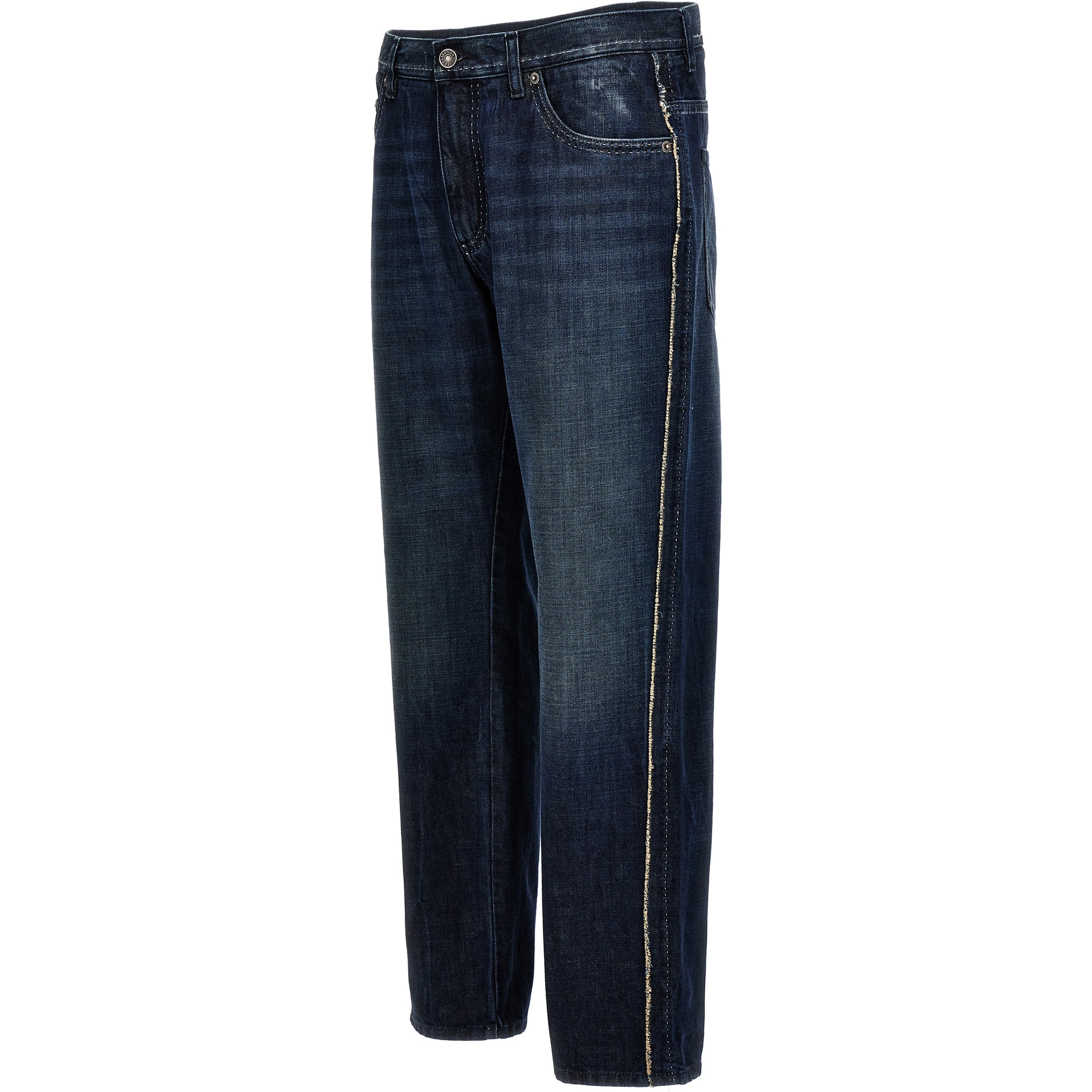 Blue Cotton Skinny Jeans