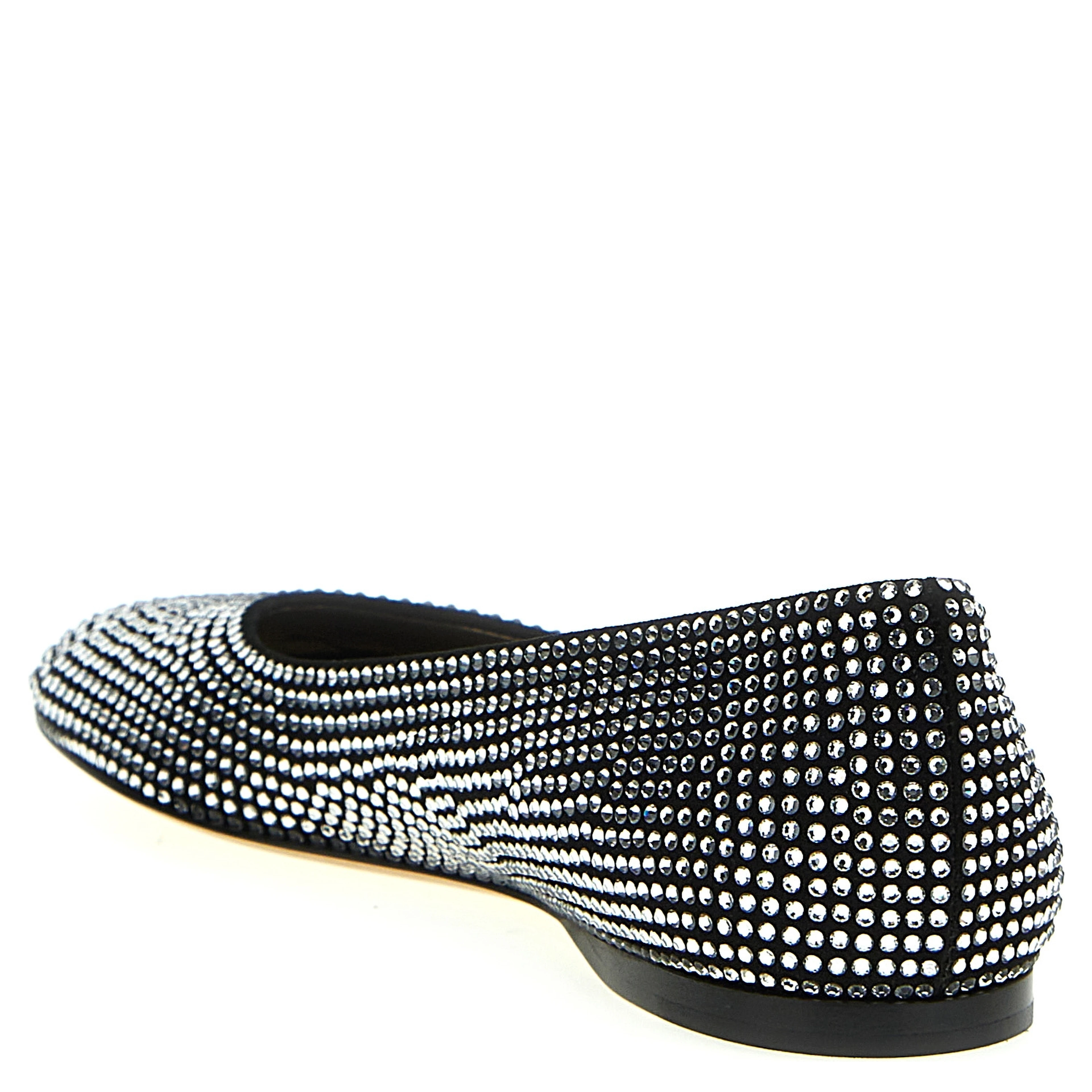 Black Goatskin Ballet Flats