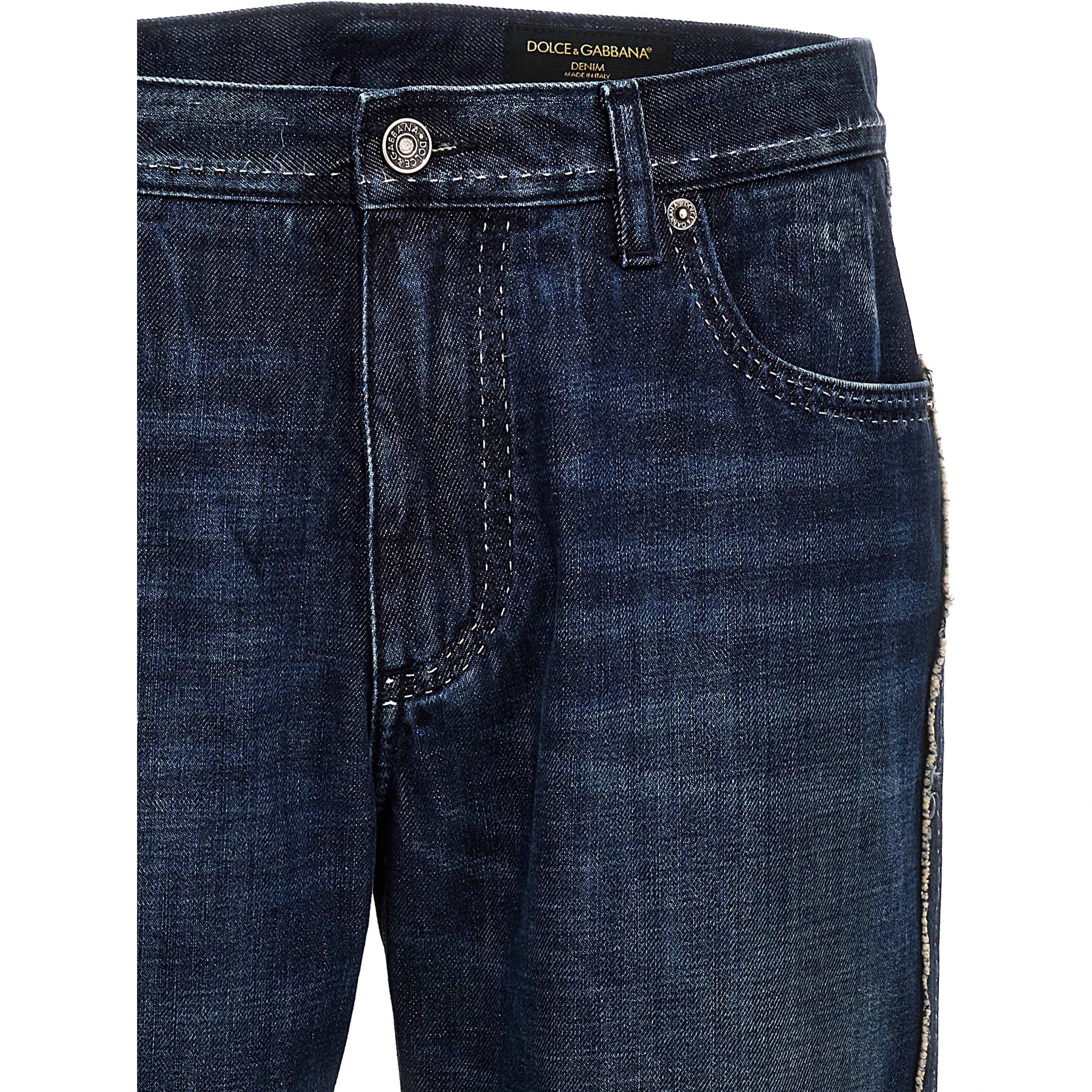 Blue Cotton Skinny Jeans