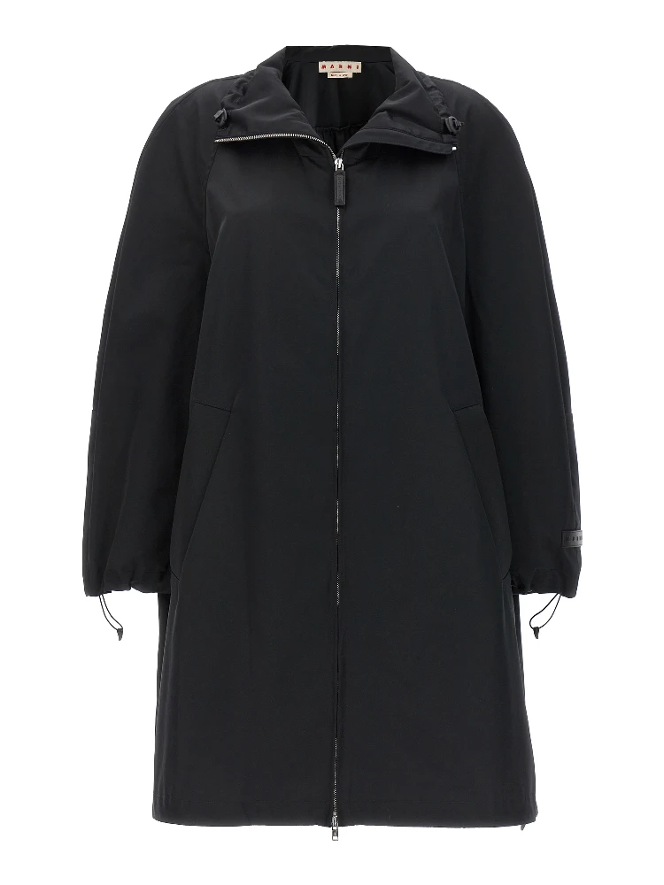 Black Polyester Parka