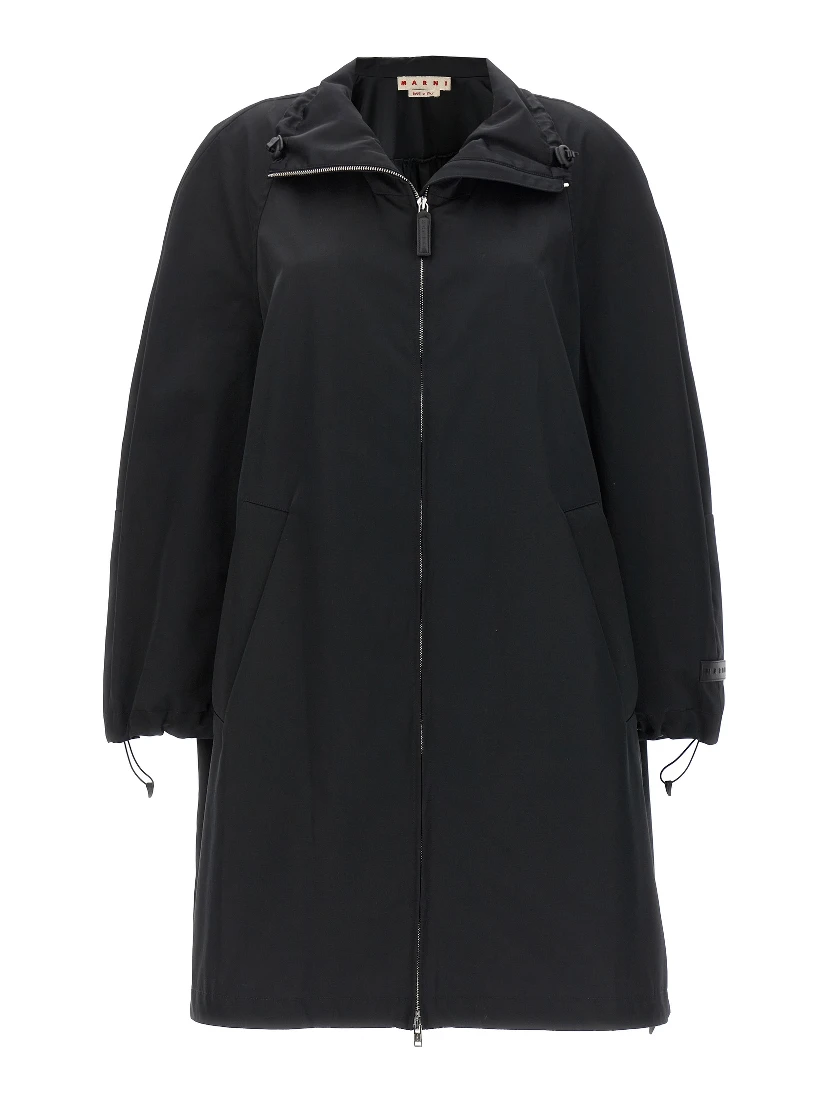 Black Polyester Parka
