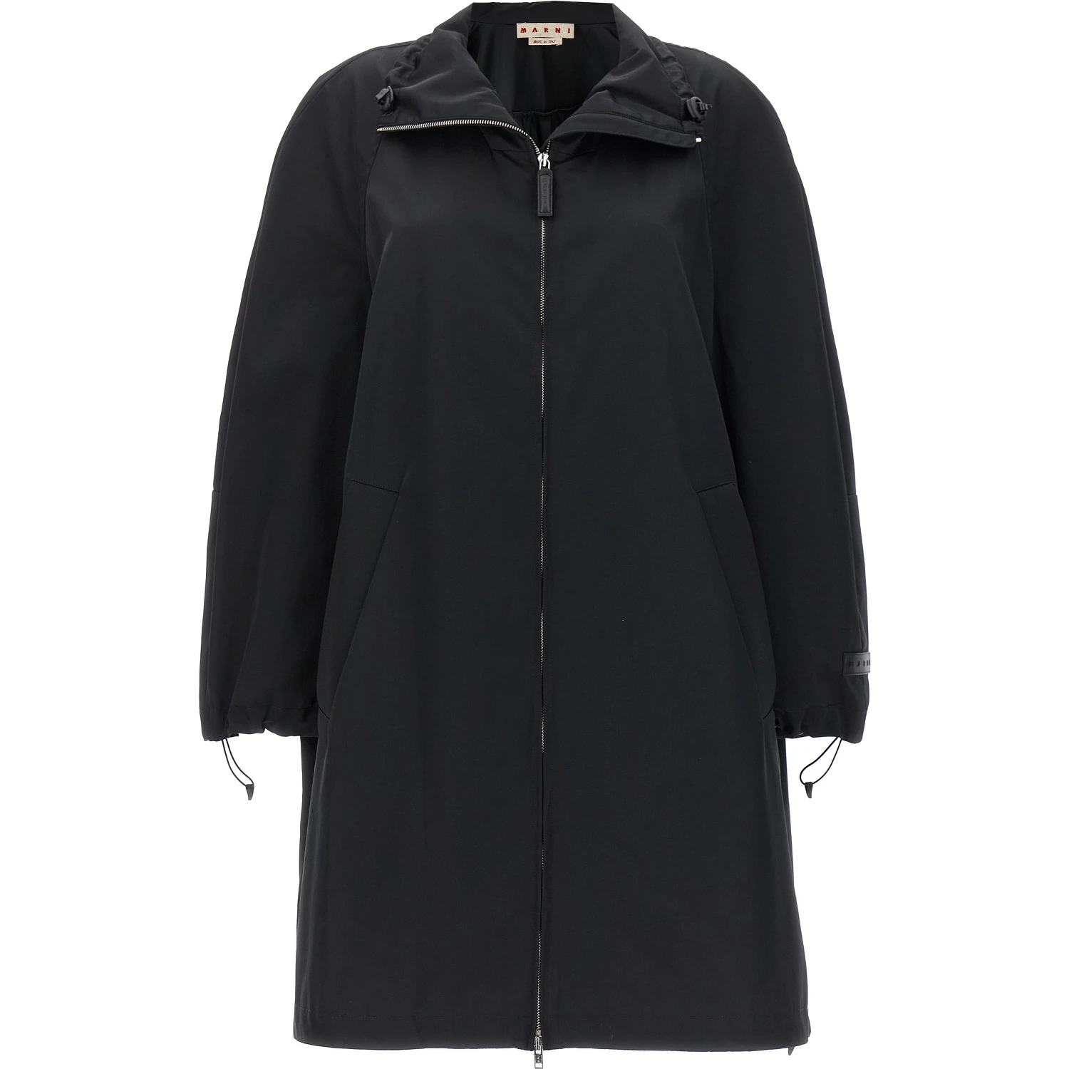 Black Polyester Parka