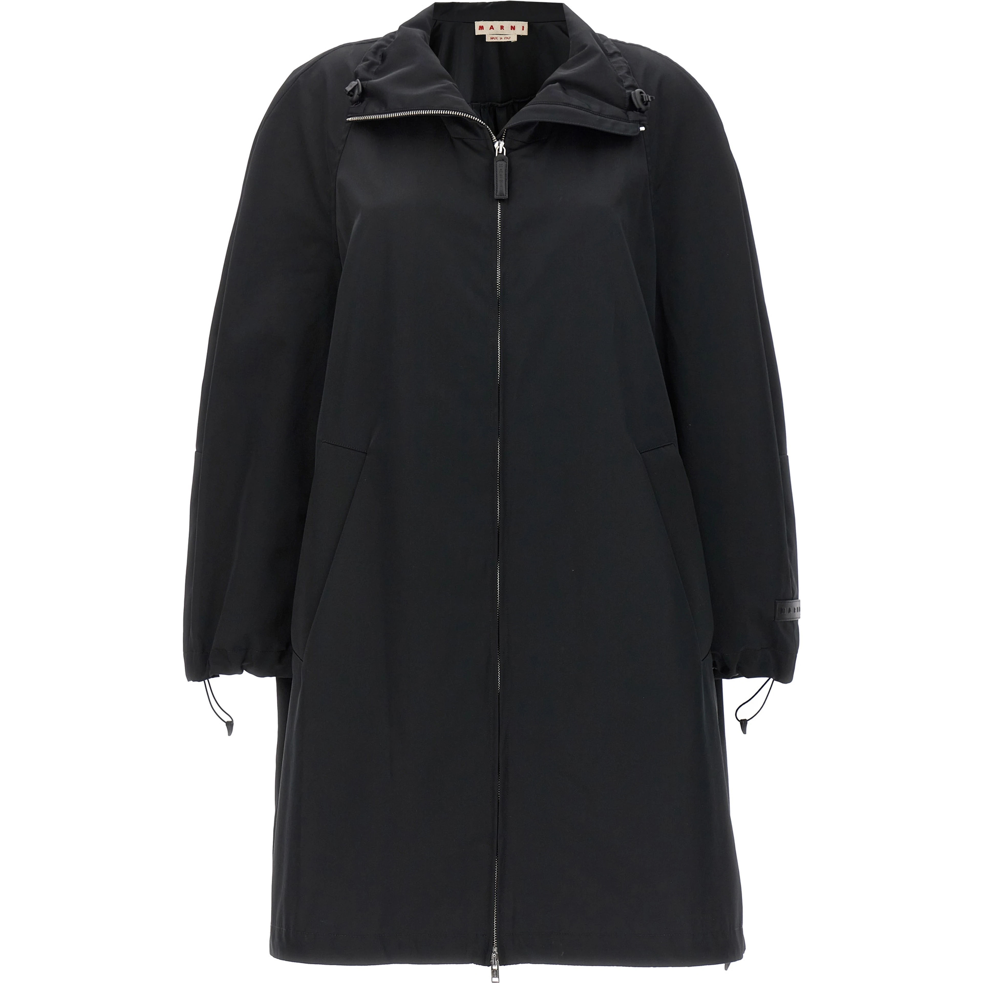 Black Polyester Parka