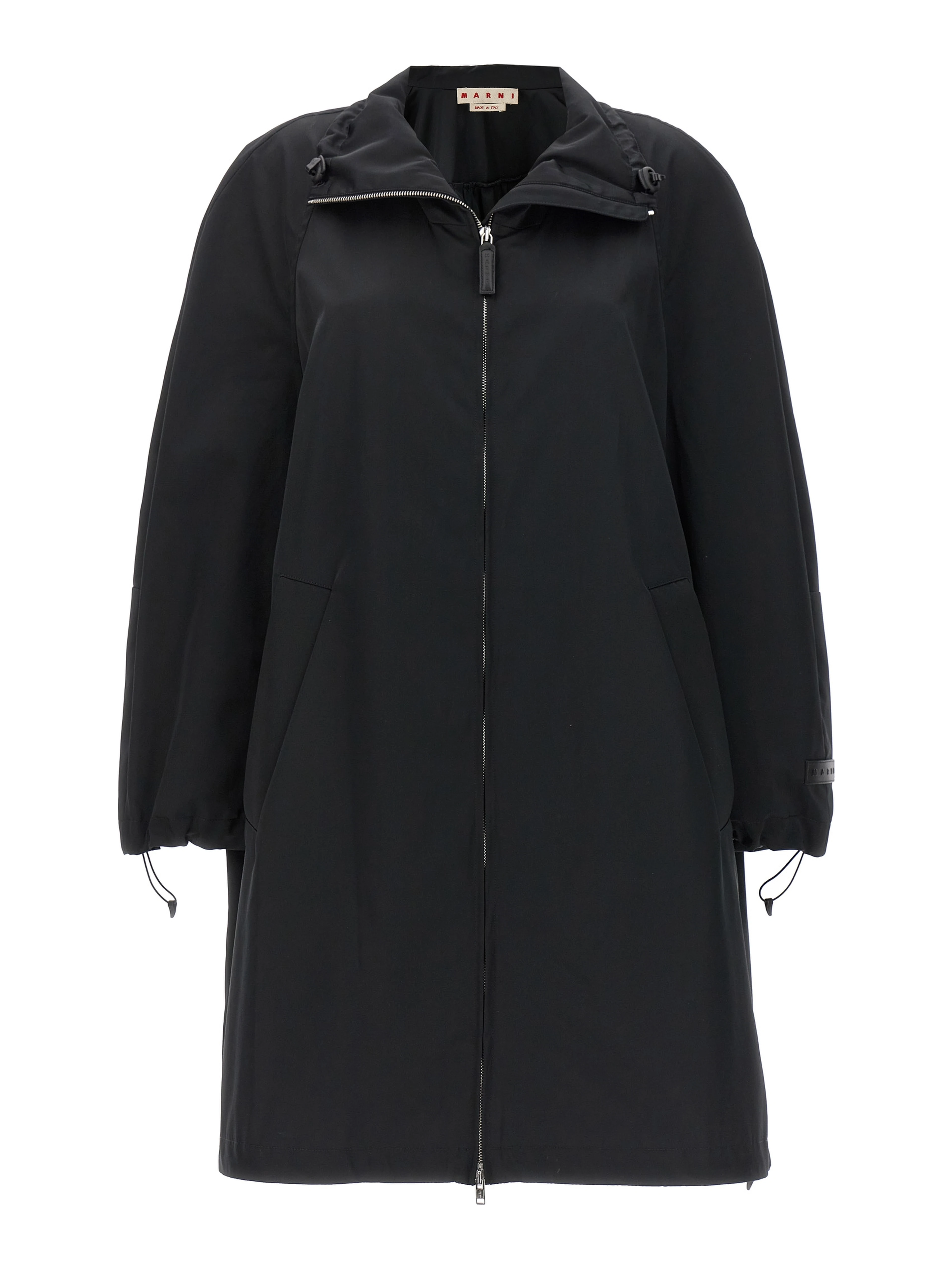 Black Polyester Parka