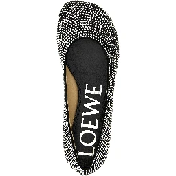 Black Goatskin Ballet Flats