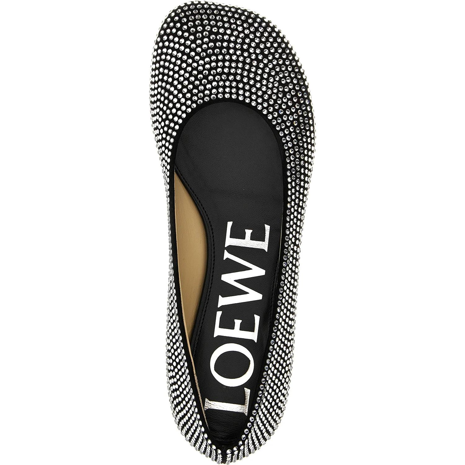 Black Goatskin Ballet Flats