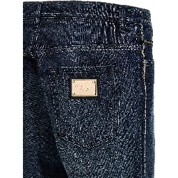 Blue Cotton Skinny Jeans