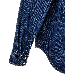 Blue Polyester Denim Jacket
