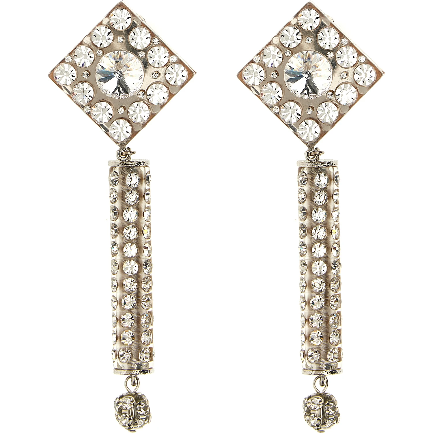 Silver Plastic Earrings