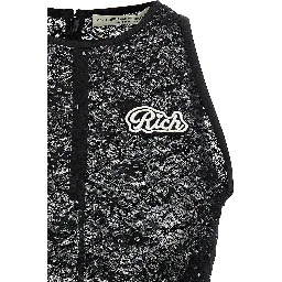 Black Polyamide Sleeveles T-Shirt