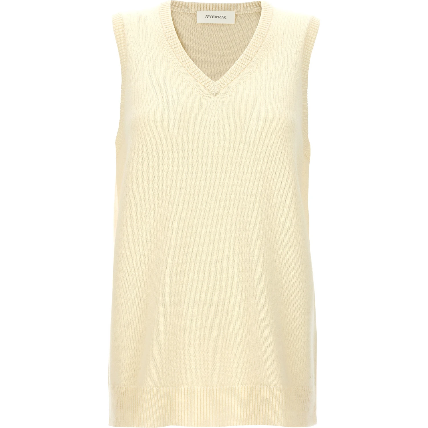 Bicolor Wool Sleeveless Jacket