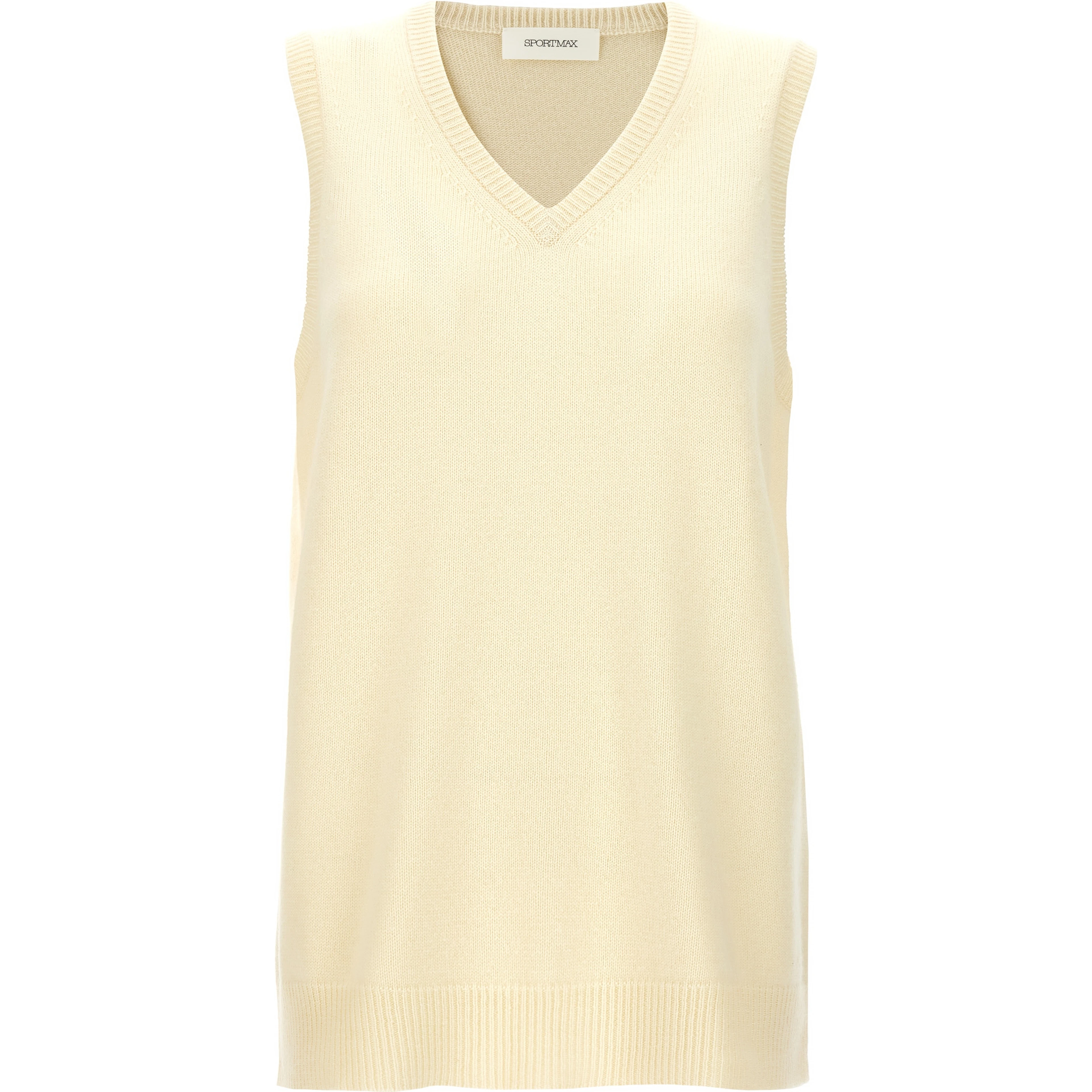 Bicolor Wool Sleeveless Jacket