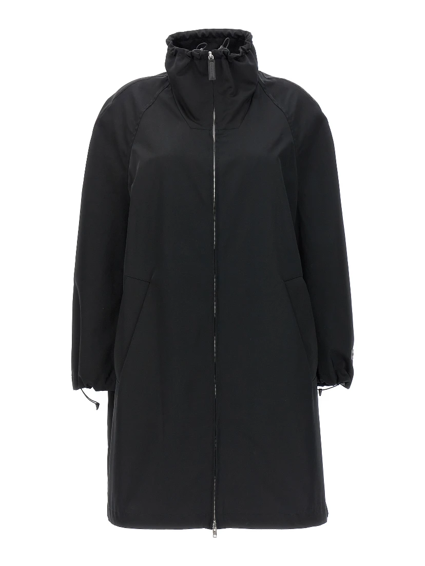 Black Polyester Parka