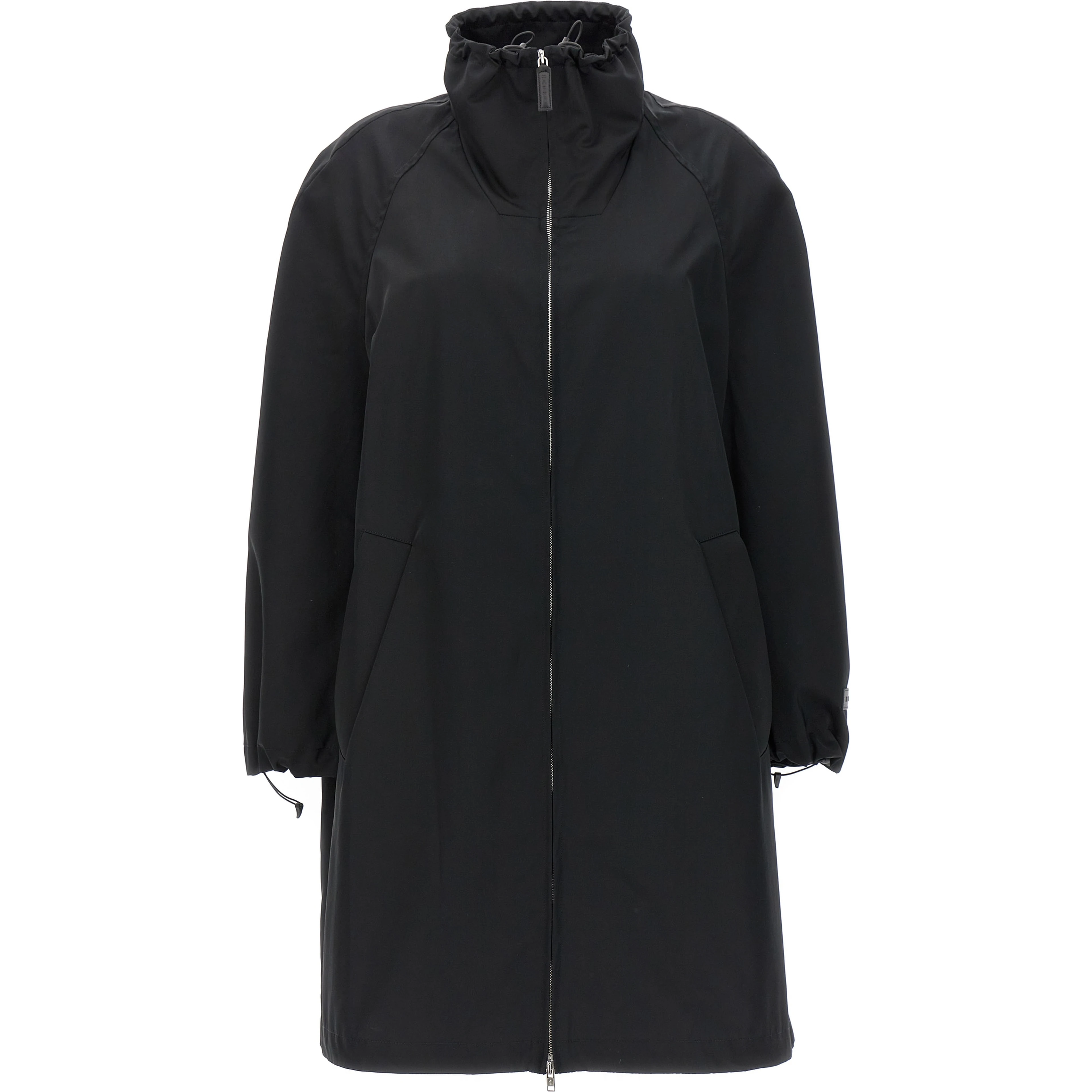 Black Polyester Parka