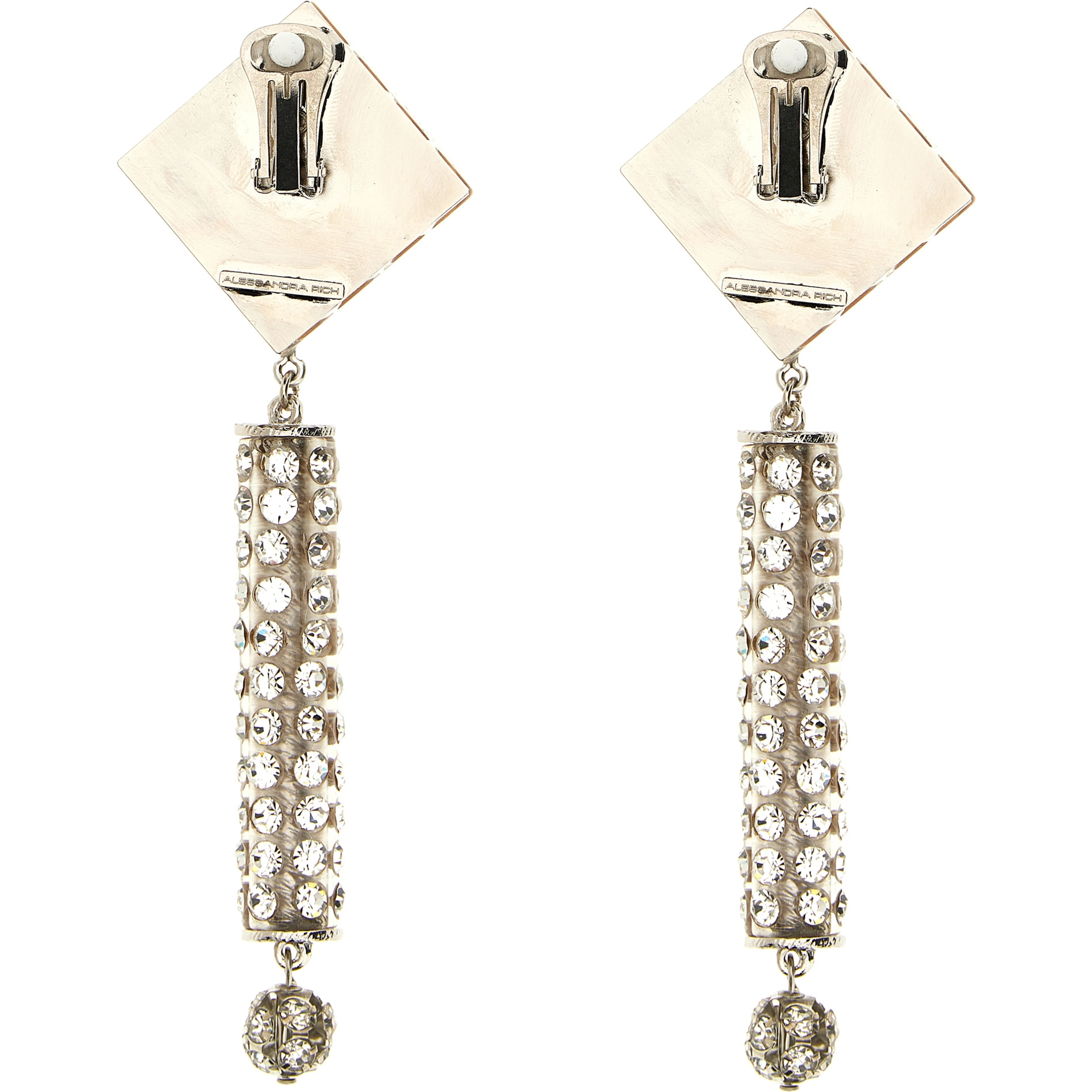 Silver Plastic Earrings
