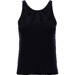 Blue Virgin Wool Tank Tops
