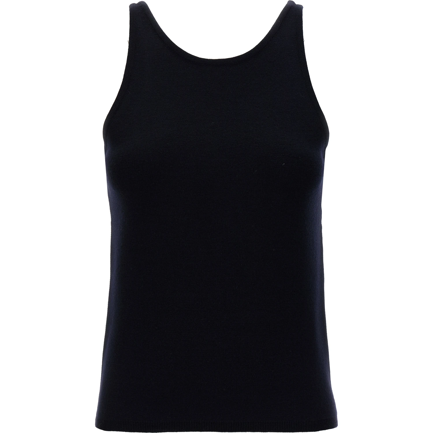 Blue Virgin Wool Tank Tops