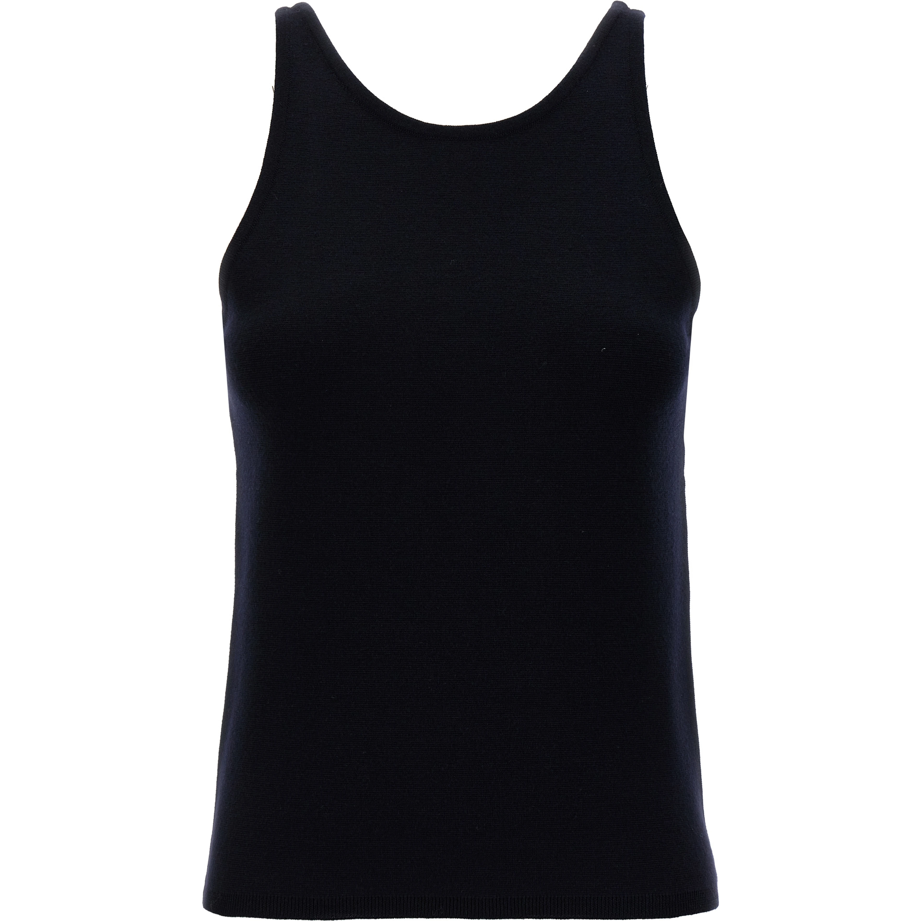 Blue Virgin Wool Tank Tops