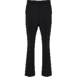 Black Virgin Wool Cropped Pants