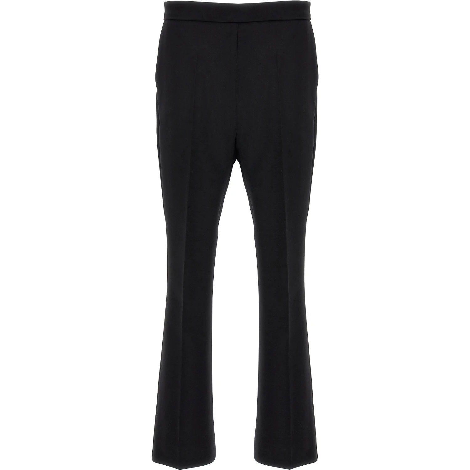 Black Virgin Wool Cropped Pants