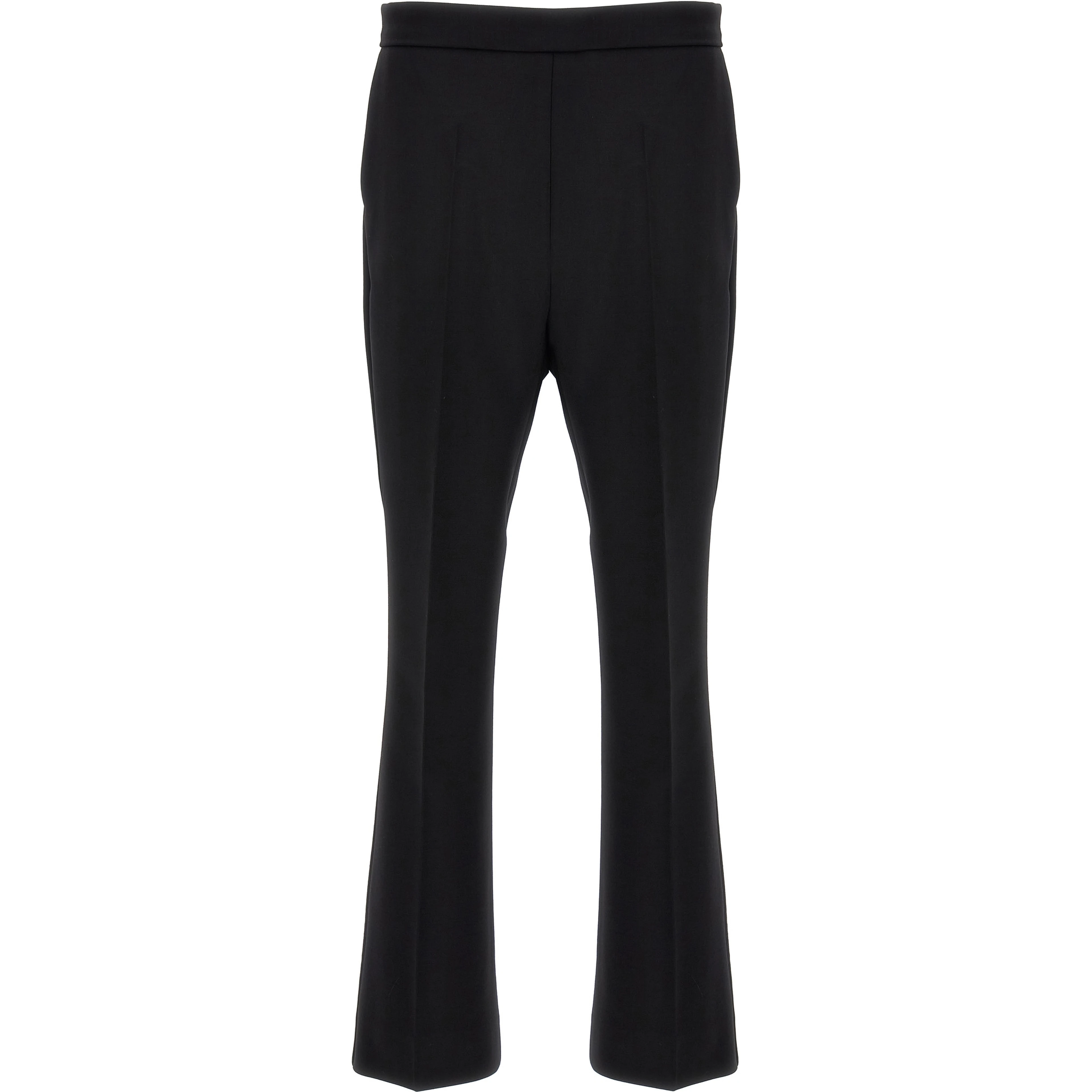 Black Virgin Wool Cropped Pants