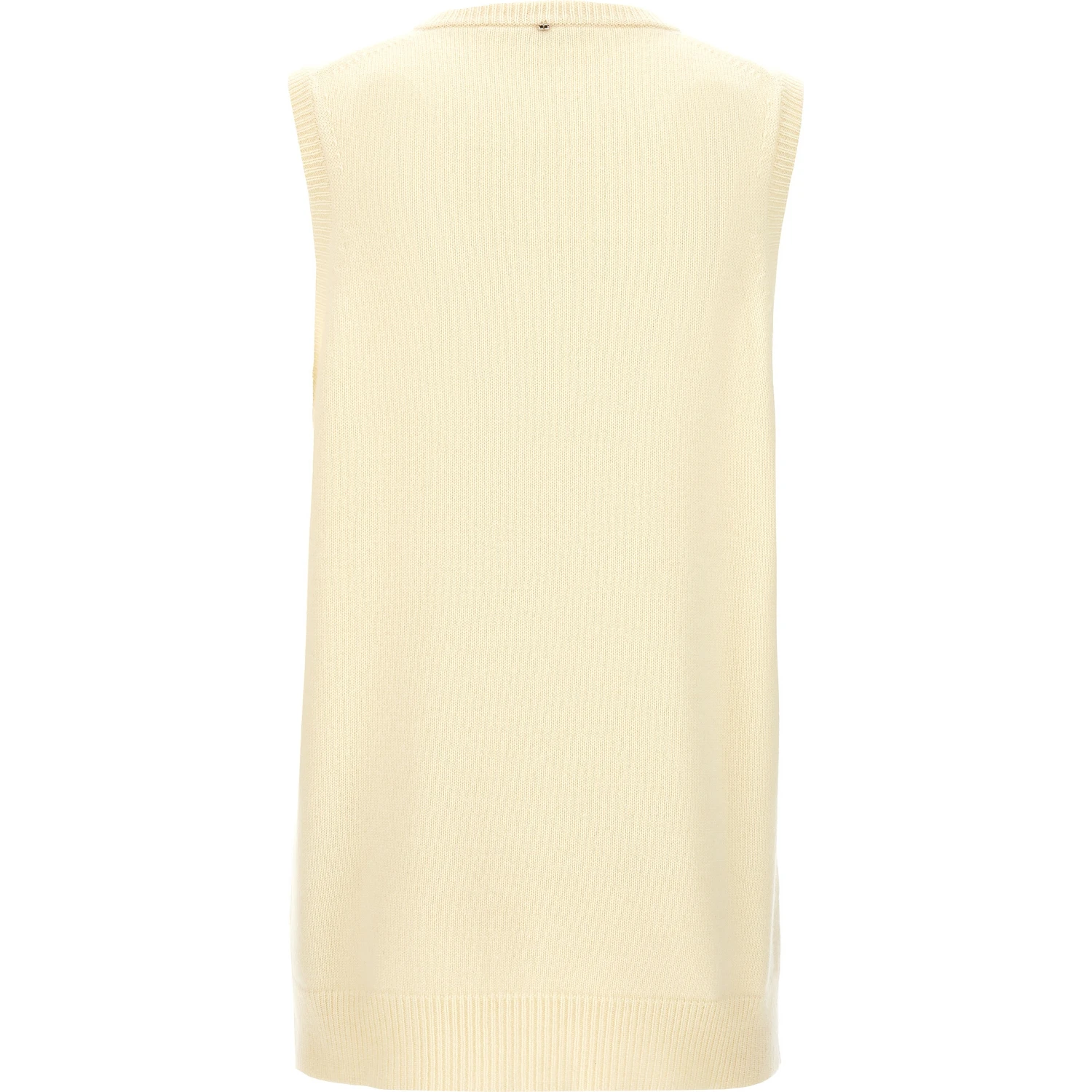 Bicolor Wool Sleeveless Jacket