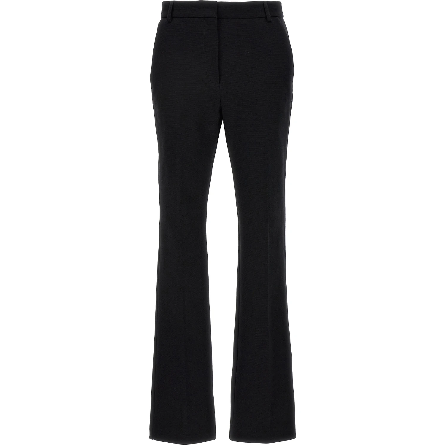 Black Cotton Casual Pants