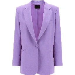 Purple Polyester Blazer