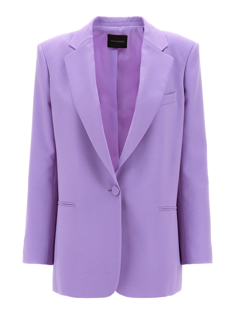 Purple Polyester Blazer